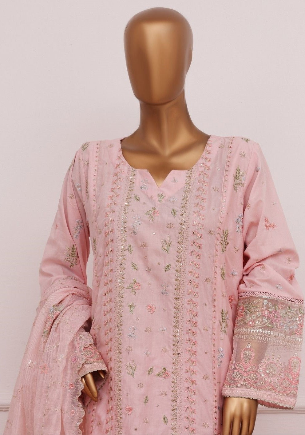 BIN SAEED Ethereal Embroideries Baby Pink