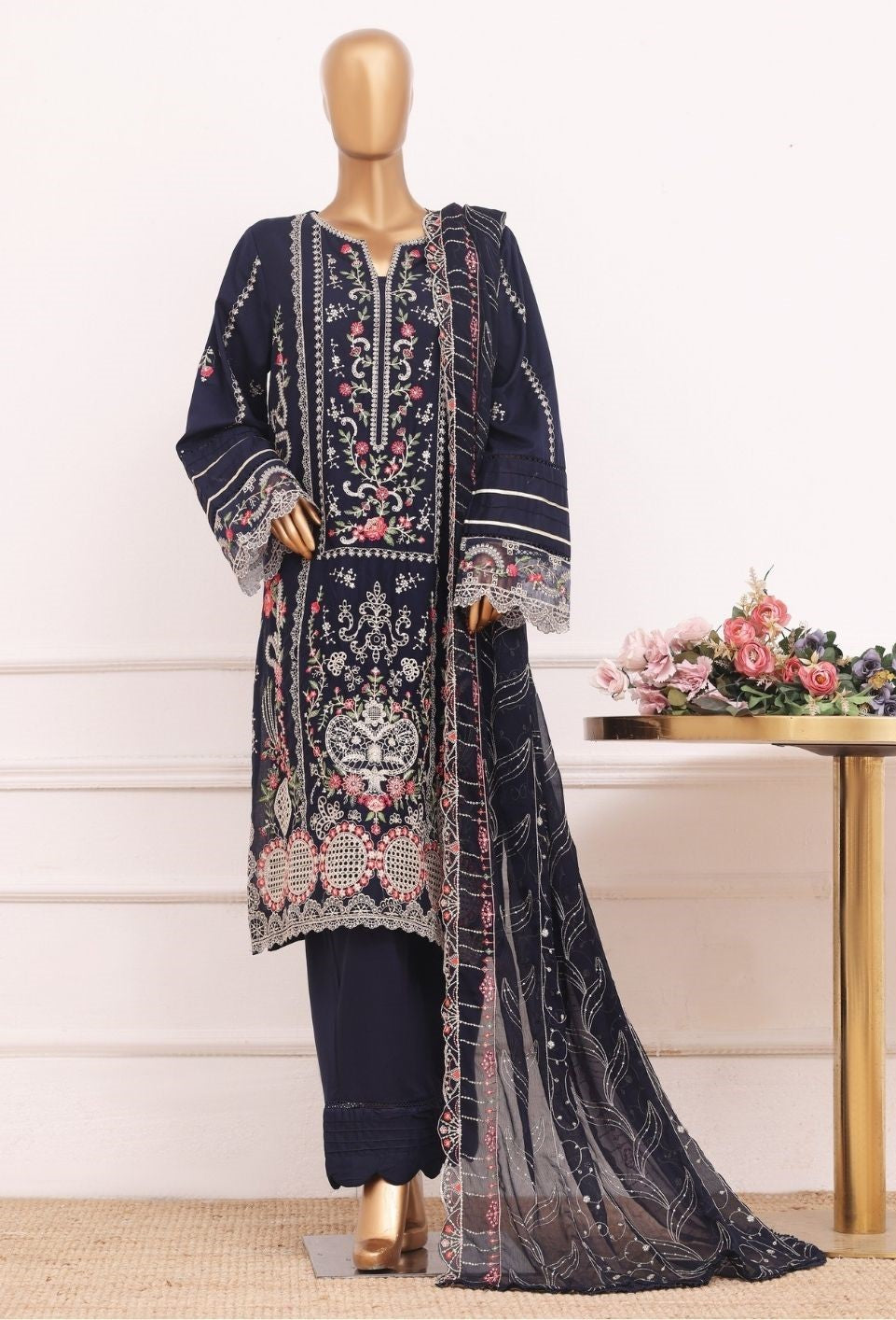 BIN SAEED Ethereal Embroideries Deep Blue