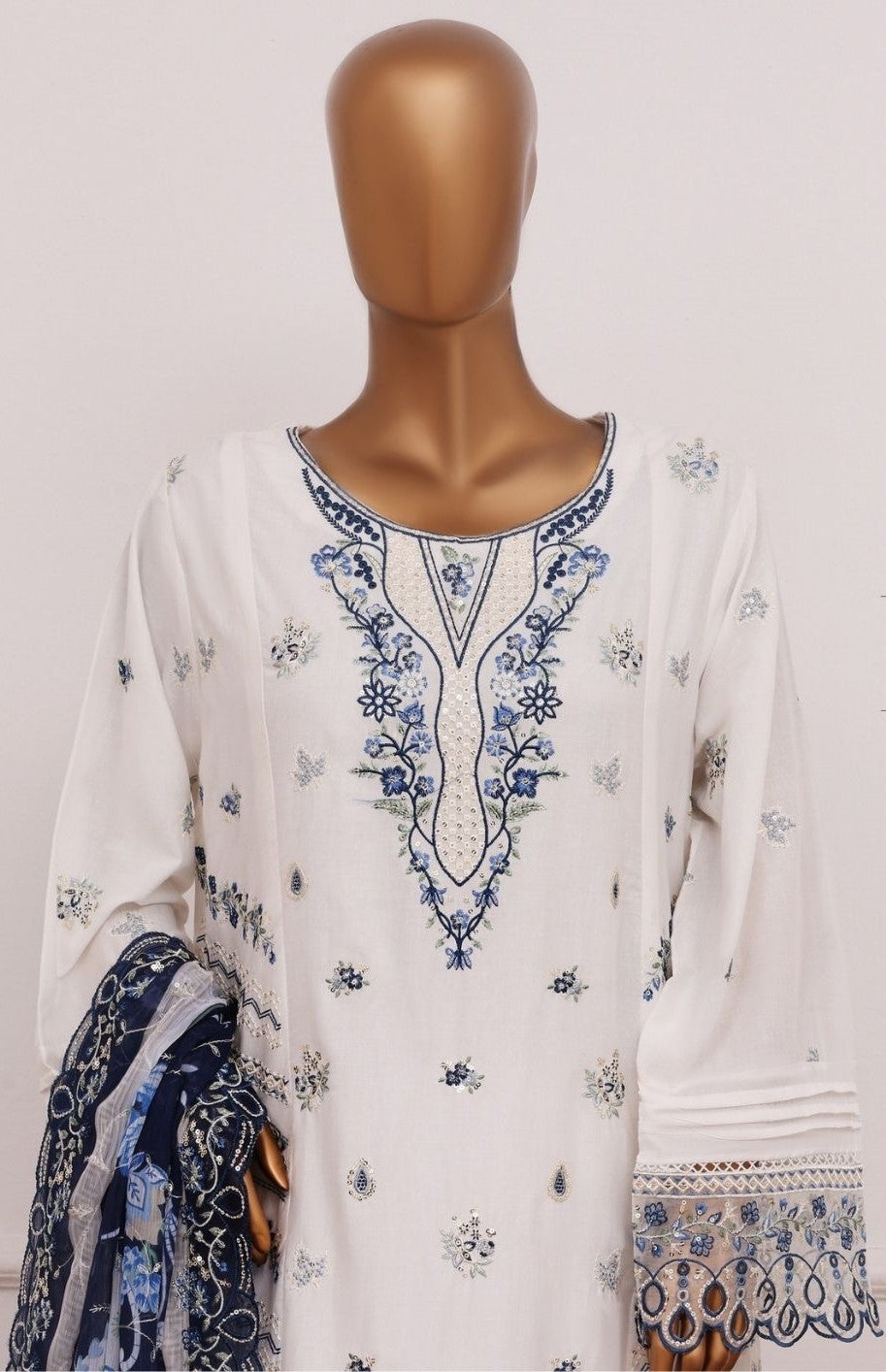 BIN SAEED Ethereal Embroideries White
