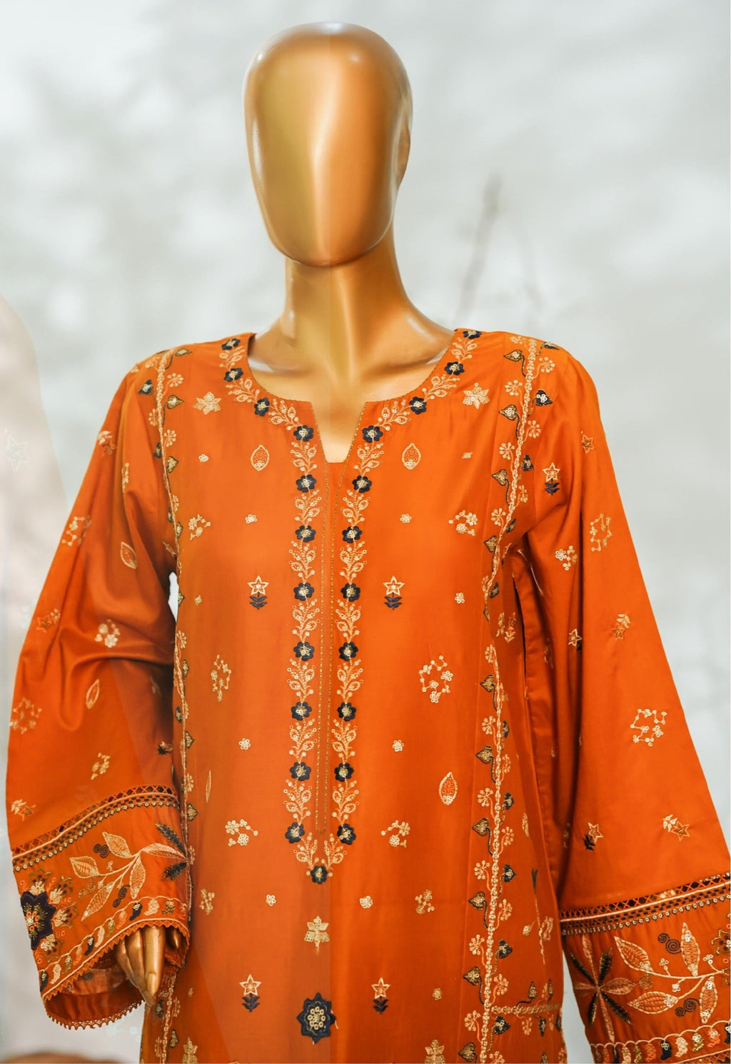BIN SAEED Feminine Finesse Vibrant Orange