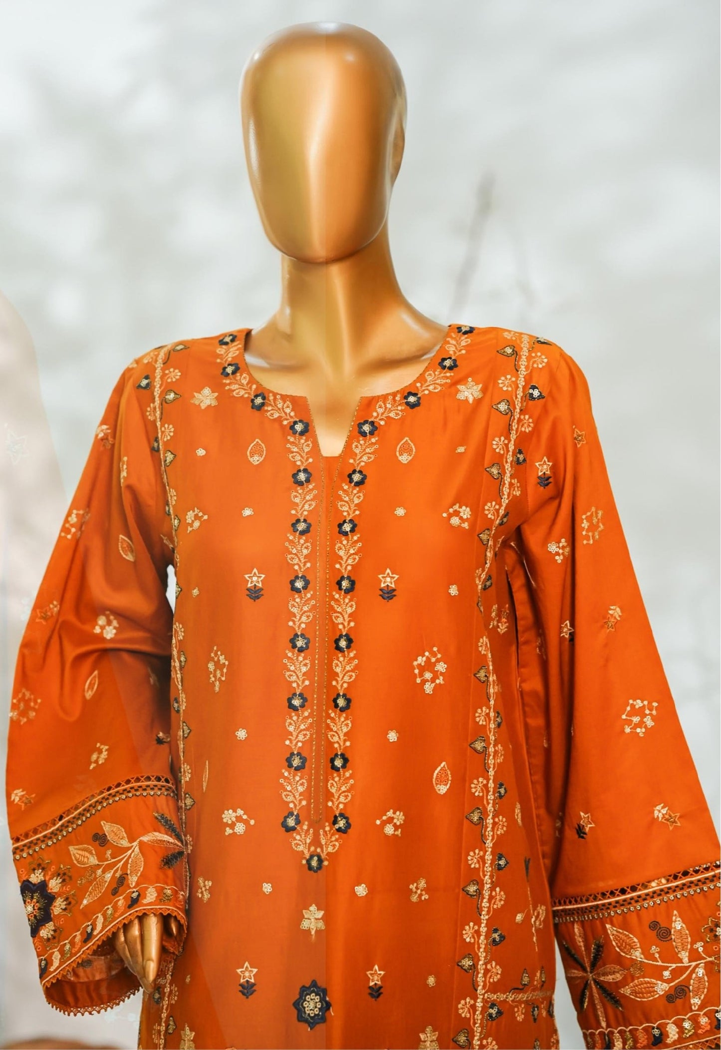 BIN SAEED Feminine Finesse Vibrant Orange