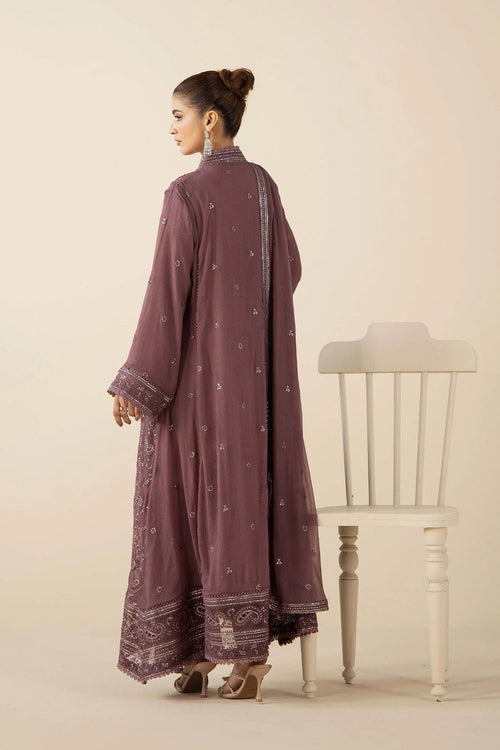 Adan's Libas Mauve Taupe Chikankari & Sequin 3pc