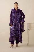 Adan's Libas Midnight Violet Sequin & Chikankari 3pc