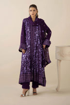 Adan's Libas Midnight Violet Sequin & Chikankari 3pc
