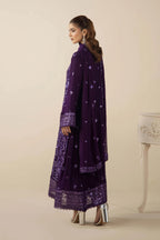 Adan's Libas Midnight Violet Sequin & Chikankari 3pc