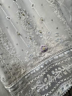 AL UMER Ivory Grace Pearl Chikankari 3pc