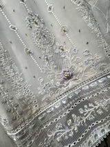 AL UMER Ivory Grace Pearl Chikankari 3pc