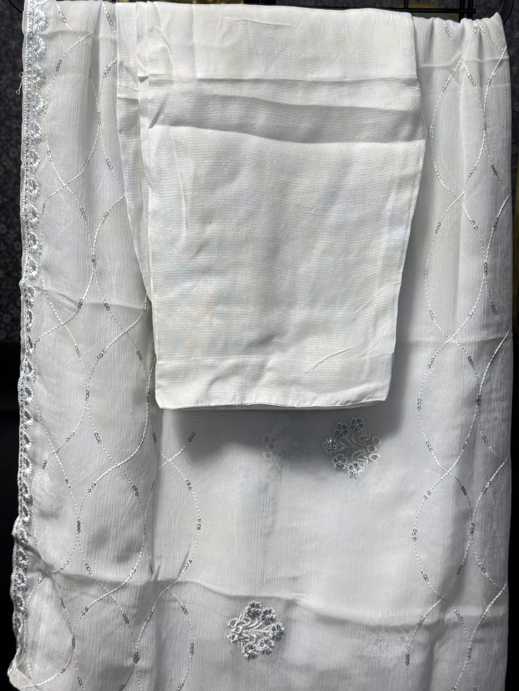 AL UMER Ivory Grace Pearl Chikankari 3pc