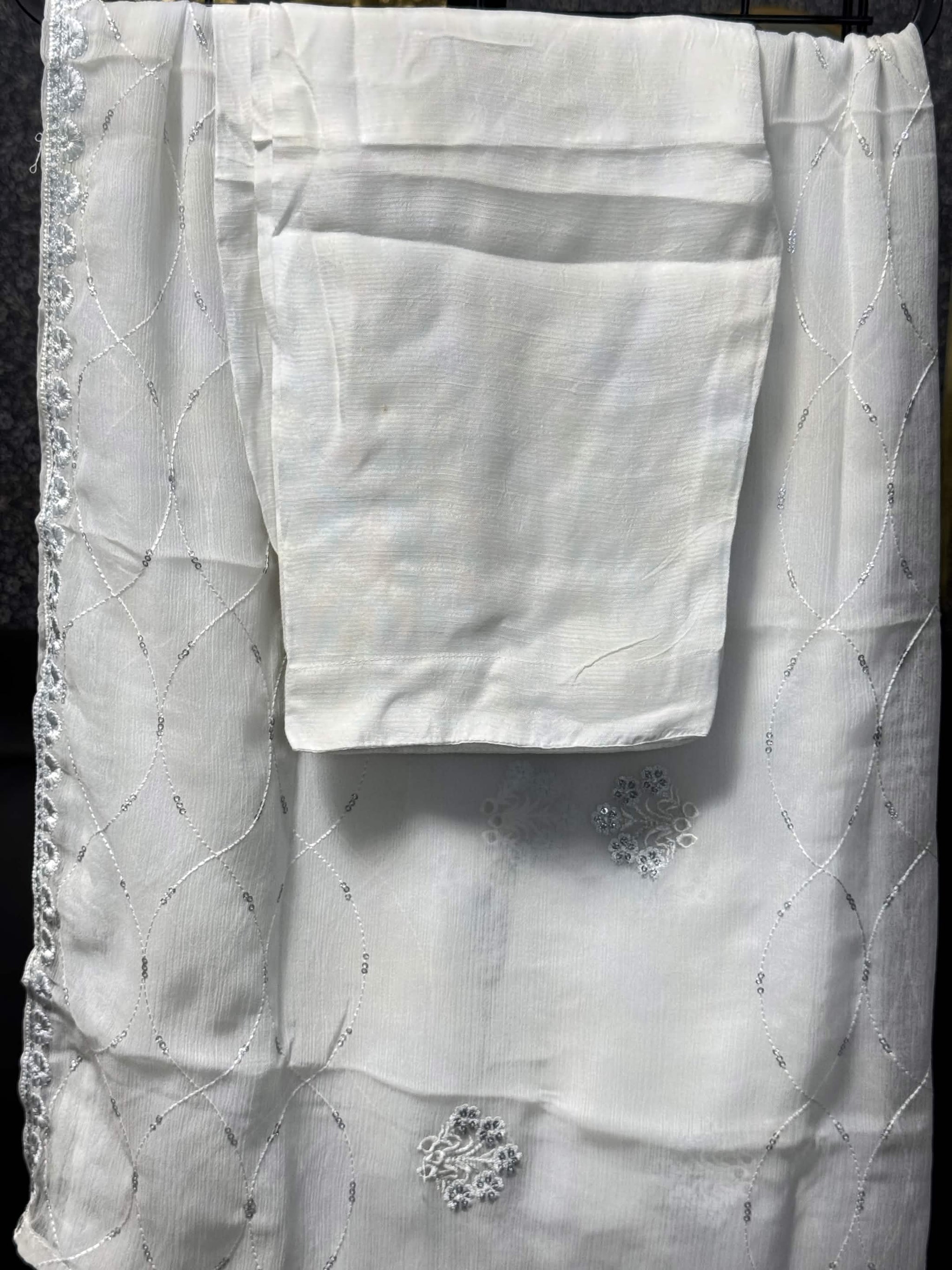 AL UMER Ivory Grace Pearl Chikankari 3pc