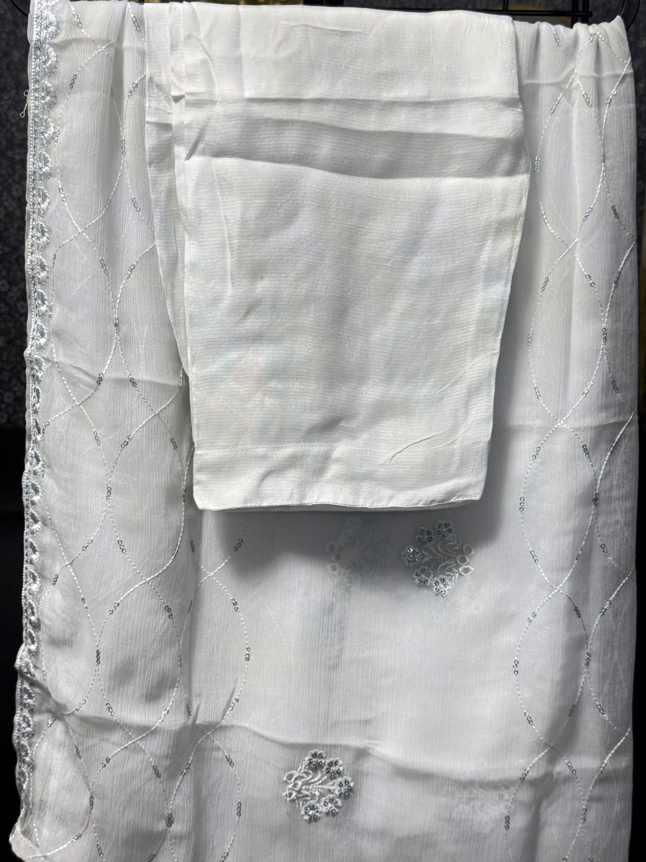 AL UMER Ivory Grace Pearl Chikankari 3pc