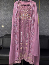 Mauve Mist & Pastel Blossom Embroidery 3pc