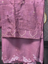 Mauve Mist & Pastel Blossom Embroidery 3pc