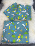 Home Tex Classical floral bedsheet set and two matching pillowcases.