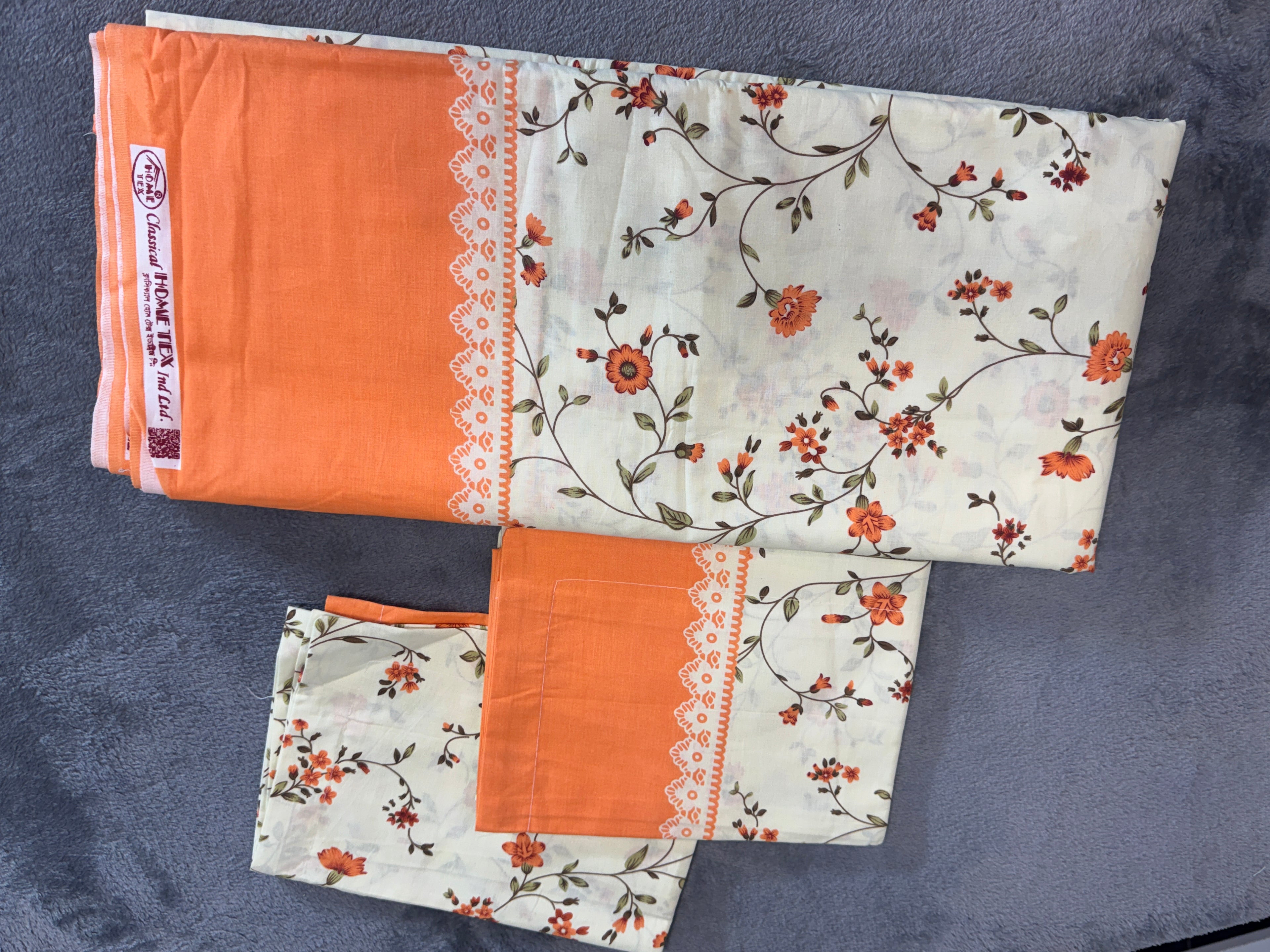 Home Tex Classical floral-patterned bedsheet set