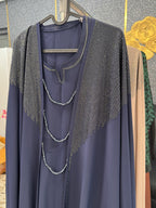 Midnight blue Kaftan Style Abaya 4pc