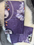 Home Tex Classical purple floral bedsheet set