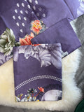 Home Tex Classical purple floral bedsheet set