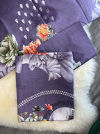 Home Tex Classical purple floral bedsheet set