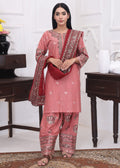 Ezno Gulroz Lawn Kurta Set in Blush pink 3pc