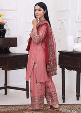 Ezno Gulroz Lawn Kurta Set in Blush pink 3pc